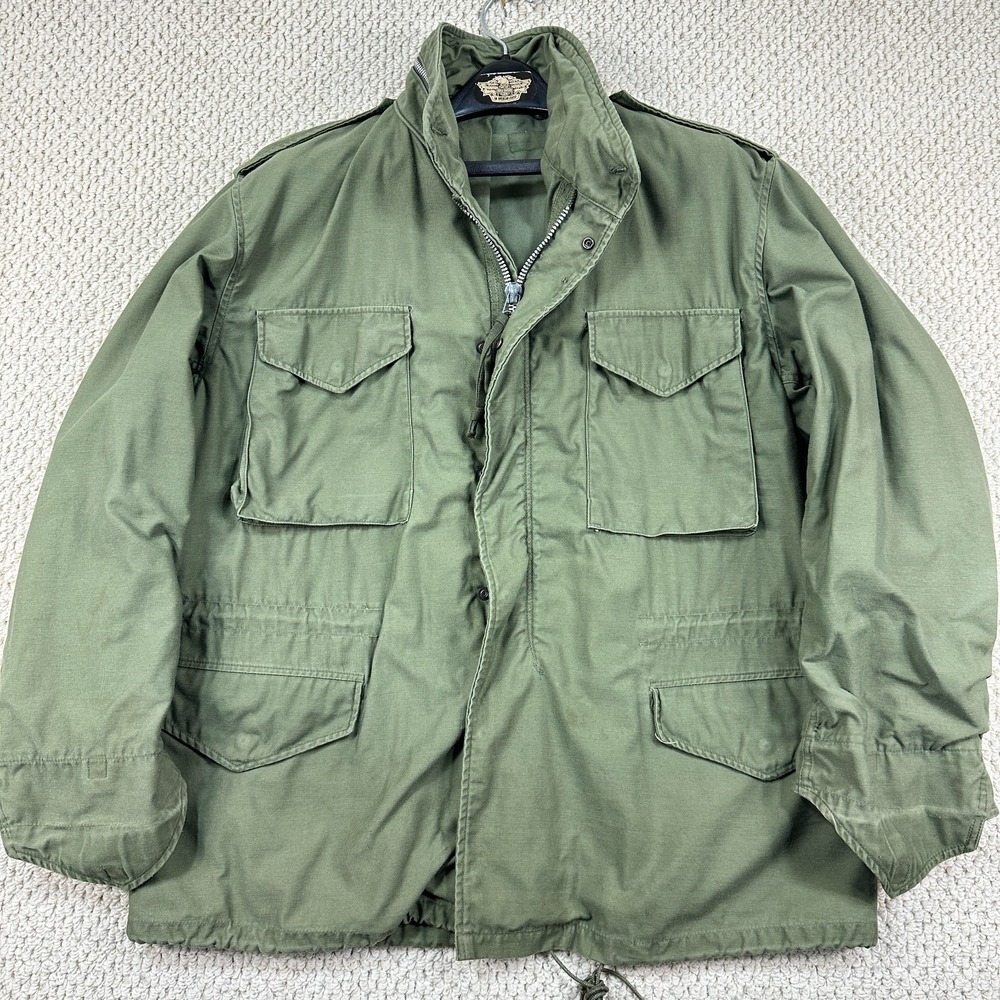Vintage Vietnam War US Army 2nd Gen M65 Field Jacket Large Reg Silver Zip 7/7